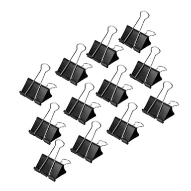 Amazon Basics Sturdy Binder Clips, Office Supplies, Small 0.75 in, Document Organizing, School Supplies, Black, 144 Count