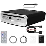 External Universal CD Player for Car - LEHWEY Portable CD Player with Extra USB Extension Cable, Plugs into Car USB Port, Laptop, TV, Mac, Computer, for Android 4.4 and Above Navigation