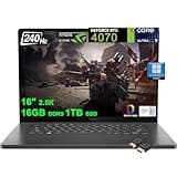 ASUS ROG Zephyrus G16 Gaming Laptop | 16" 2560x1600 OLED 240Hz 500nit | Intel 16-core Ultra 9 185H | 16GB DDR5 1TB SSD | GeForce RTX 4070 | Backlit Thunderbolt Win11Pro w/DLCA Accessory