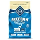 Blue Buffalo Freedom Grain-Free Dry Dog Food, Complete & Balanced Nutrition for Adult Dogs, Made in the USA With Natural Ingredients, Chicken & Potatoes, 24-lb Bag