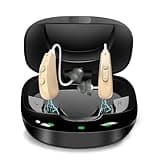 Hearing Aids for Seniors Rechargeable (Not Amplifiers), Noise Cancelling, Behind-The-Ear BTE Ear Aid Nearly Invisible, Sound Aides Devices for Adult Elderly with Severe Hearing Loss, Parents Gifts