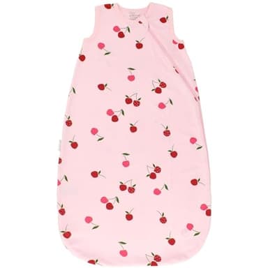 Ecolino Organic Cotton Baby Sleep Sack - 2-Way Zipper Baby Wearable Blanket - Newborn Sleeping Bag Sack - 0-6 Months - Cherry