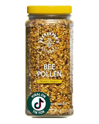 Beekeeper's Naturals - 100% Raw Bee Pollen Granules, Natural Preserved Enzymes, Source of Vitamin B, Minerals, Amino Acids & Protein - Paleo & Keto Friendly, Gluten Free (5.2 oz)