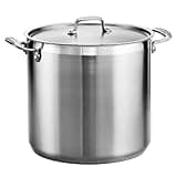Tramontina Covered Stock Pot Gournmet Stainless Steel 20 Qt, 80120/002DS