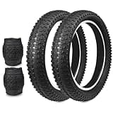 BALINGE 20x3.0 Electric Bike Tire Ebike Tires 20 x 3 Fat E-Bike Tires Mountain Bike Heavy Duty High-Performance Wear-Resistant E-Bike Mountain Snow 20 x 3 Bike Tires，2 Tires，Black