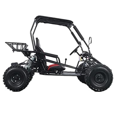 X-PRO Rover 125 Gas Go Kart, 3-Speed Semi-Automatic Transmission with Reverse,Big 19"/18" Wheels! (Black)