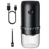 Portable Battery Powered Burr Coffee Grinder with 40 Adjustable Settings & 35g Capacity, 1800mAh Rechargeable Coffee Bean Grinder with Conical Ceramic Burr, for Travel, Camping, Office, Espresso, etc