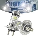 pvotawp 2PCS H7 Led Bulb Low Beam Headlight Bulb, H7 LED Car Fog Light, H7 Led Headlight Bulb 12V 100W Fog Lamp Front Light Daytime Running Lights, Quick Start Plug and Play for Most Vehicles(White)