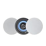 Herdio 4 Inches Flush Mount 2 Way Full Range in Wall Bluetooth Ceiling Speakers,Great for Humid Indoor Outdoor Placement Bath, Kitchen,Bedroom,Covered Porches A Pair
