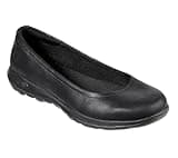 Skechers Performance Women's Go Walk Lite-15395 Ballet Flat, black, 8 M US