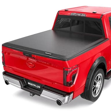 MOSTPLUS 5.5FT Roll-Up Soft Vinyl Truck Bed Tonneau Cover Compatible for 2009-2025 2026 Ford F150 F-150 Short Bed On Top (67Inch)