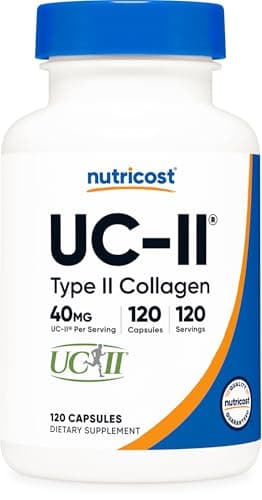 Nutricost UC-II Collagen (40mg) 120 Capsules - with Undenatured Type II Collagen, GMO-Free, Gluten-Free