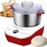 Electric Dough Mixer with Ferment Function, 5L(5.2QT) Dough Maker Machine with 304 Stainless Steel Bowl, Microcomputer Timing, Kitchen Household Flour Kneading Machine for Pizza,Bread,Christmas Gift