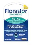 Florastor Select Pro+Pre Daily Probiotic and Prebiotic Supplement for Women and Men, Boosts Good Bacteria, Saccharomyces Boulardii CNCM I-745 (30 Capsules) (Pack of 1)