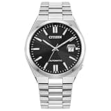 Citizen Men's Automatic Tsuyosa Sport Luxury Watch, Silver-Tone Stainless Steel, Black Dial, 3 Hand with Date, 42 Hour Power Reserve (Model:NJ0150-56E)