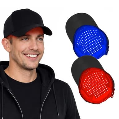 LLLT Laser Hair Growth Cap, FDA Cleared Rechargeable Portable Laser Hair Growth Cap to Promote Hair Growth, Black