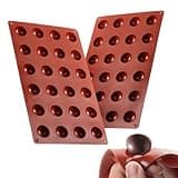 2 PCS Silicone Chocolate Molds, 24-Cavity Half Spheres Silicone Molds for Baking Cocoa Bomb, Pudding, Jelly, Butter Balls, Food Grade Silicone, Heat Temperature Resistant, Reusable
