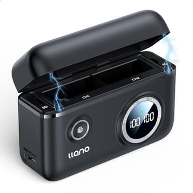 llano NP-W126s Camera Battery 18W Fast Dual USB C Charger, Compatible with Fujifilm X100V,X100V,XT30II,XM5,XT30, X100F, XT3, XT2, XE4, XA7, XE3, XT200,100, Smart Digital Display, Magnetic Snap Cover