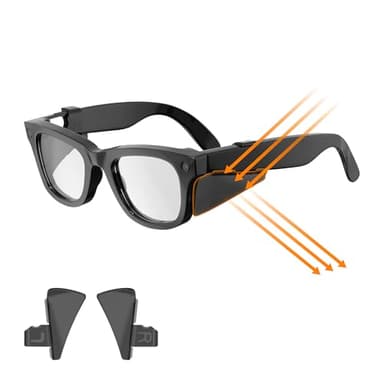 HIBLOKS Safety Glasses Side Shields for Ray-Ban Meta Wayfarer/Skyler/Headliner (Gen 2) & Oakley Meta HSTN Smart Glasses Accessories, Durable Anti-Slide Design, Lightweight Comfort Fit for Secure Wear