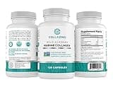 C COLLAZING - Alaskan Wild-Caught Marine Collagen Peptides with Hyaluronic Acid & Vitamin C - Supports Skin, Hair, Nails, Joints & Bones - Type 1 & 3 Collagen for Women & Men - 120 Powder Capsules