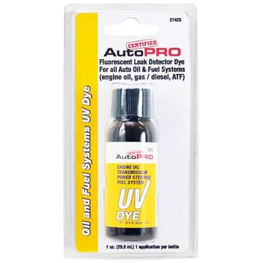 A/C Pro Certified Auto Pro Oil and Fuel System UV Dye Leak Detection for Cars & Trucks & More, 1 Oz, 374CS, Universal