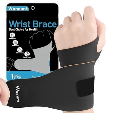 Wannent Wrist Brace,Carpal Tunnel Wrist Brace Wrist Wraps Wrist Support Tendonitis Sprains(M-grey11)