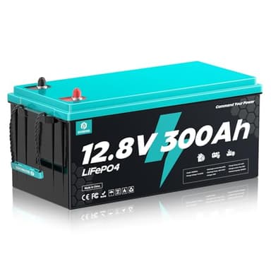 ECOBOSS 12V 300Ah LiFePO4 Battery, 3840Wh Deep Cycle Lithium Battery, 200A BMS, 15000+ Cycles, Low-Temp Cutoff Protection, Lithium Battery for Solar, RV, Marine, Off Grid