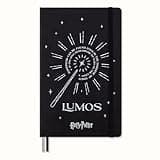Moleskine Wizarding World Harry Potter Limited Edition Spells Collection, Lumos Notebook with glow in the dark special-effect, Hard Cover, Ruled, Large (5" x 8.25"), Black, 176 pages