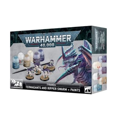 GAMES WORKSHOP Warhammer 40K - Tyranids - Termagants and Ripper Swarm & Paints Set