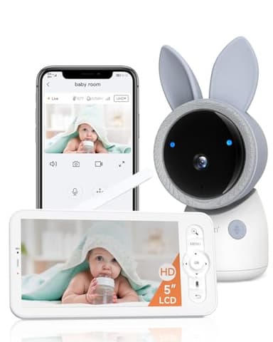 ARENTI 2026 Upgraded Baby Monitor, 4MP 2.4G&5G WiFi Baby Camera Monitor, Infrared Night Vision, Night Light, 2-Way Audio, Cry&Motion Detection, Temp&Humidity Sensor, App Control