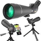 Gosky Updated 20-60x85 Dual Focusing Spotting Scopes with Tripod, Carrying Bag and Quick Phone Holder - BAK4 High Definition Waterproof Spotter Scope for Bird Watching Wildlife Scenery