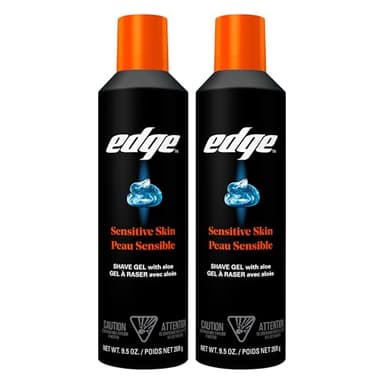 Edge Shaving Gel for Men, 9.5oz, 2 Pack Mens Shave Gel with Aloe, Mens Shaving Cream Sensitive Skin Shave Gel - Moisturizes, Protects, and Soothes