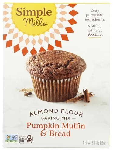 Simple Mills Almond Flour Baking Mix, Pumpkin Muffin & Bread Mix - Gluten Free, Plant Based, Paleo Friendly, 9 Ounce (Pack of 1)