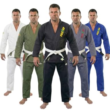POZTEV Brazilian Jiu Jitsu Gi for Men & Women BJJ Gi Grappling Kimonos Preshrunk Lightweight Fabric Martial Arts Training Uniform With Free White Belt (Balck,A3)