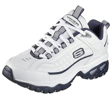 Skechers mens Energy Afterburn road running shoes, White/Navy, 9.5 US