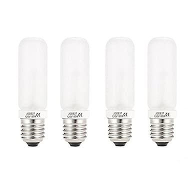 VSTAR JDD Type 150W 110-130V E26/E27 (Standard Edison Screw) Frosted Halogen Light Bulb, Replacement Modeling Bulb for Photo Studio Strobe Lighting (4 Pack)