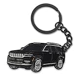 glahorse For Jeep Grand Cherokee Keychain，For Jeep Grand Cherokee Accessories 2011-2022，metal Keychain (Black)