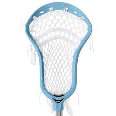 Silverfin Lacrosse Head, Strung Lacrosse Head, Unstrung Lacrosse Head, Mens Lacrosse Stick, Lacrosse Stick Head, Mens Strung Lacrosse Head, Lacrosse Head Strung (Axis 2.0 Strung, Light Blue)