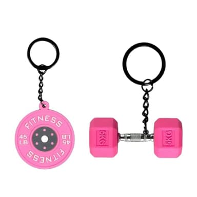 Angyape Mini Dumbbell Keychain for Women Fitness Barbell Keychain Backpack Charm Cool Bag Charm Gym Lovers Gifts for Birthday