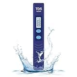 TDS Meter, Electronic Water Tester with 0-9990 PPM Measurement Range, Hand Held Digital Water Test Pen for Farming, Aquariums, Pools, Household Drinking Water (Blue)