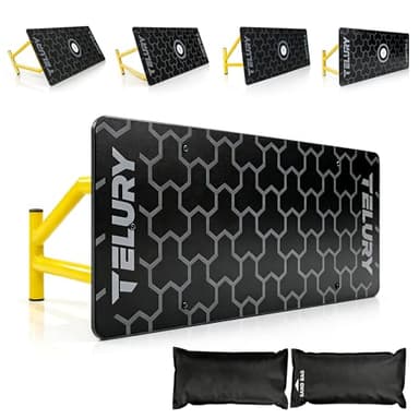 TELURY 4-Angle Soccer Rebounder Board, Portable Soccer Rebound Wall for Passing, First Touch & Shooting Training, Heavy Duty HDPE Kick Back Trainer (32" x 12")