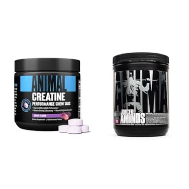 Animal Creatine Chews Tablets - Enhanced Creatine Monohydrate with AstraGin to Improve Absorption & Juiced Amino Acids - BCAA/EAA Matrix Plus Hydration with Electrolytes and Sea Salt
