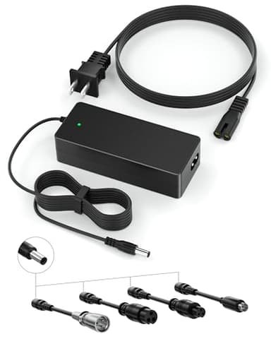 VHBW 42V 2A Electric Scooter Charger with 5 Plugs,Compatible with Gotrax, Jetson,Hover 1,Segway,Ninebot,Hiboy,Bird,Hoverstar,Volpam Scooters and Ebike with 36V Battery,9.8Ft Cable,LED Indicator