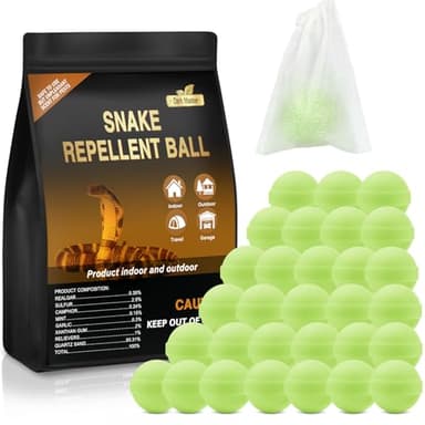30 Pack Snake Repellent for Yard Powerful, Snake Away Repellent for Outdoors, Moth Balls for Outdoor Use (Floral)
