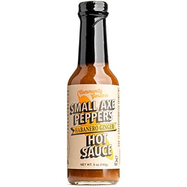 Small Axe Peppers Habanero Ginger Hot Sauce, 5 oz- All NATURAL, VEGAN, Kosher, non-GMO, Community Garden Grown Habanero Pepper Gourmet Hot Sauce, Featured on HOT ONES!