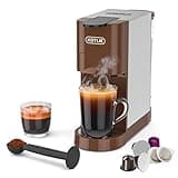 KOTLIE 4in1 Espresso Machine Single Serve Coffee Maker for NES*Original/KEU* K*cups/Ground Coffee/illy Coffee ESE,19Bar Espresso Maker, 1450W Coffee Machine