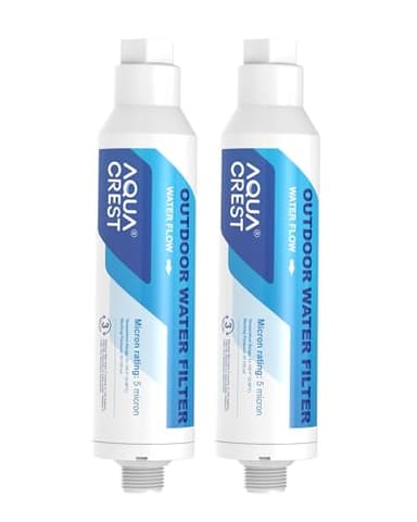 AQUACREST Inline Water Filter, Dedicated for Car Washing, Window & Yard Cleaning, Effectively Reduce Hard Water Spots, Soften Water, Upgraded Formula, Pack of 2