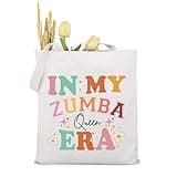 MAOFAED Zumba Gift In My Zumba Queen Era Tote Bag For Girls Women Zumba Lover Gift Zumba Teacher Gift (zumba queen era)