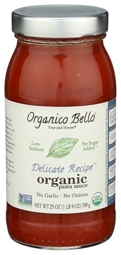 ORGANICO BELLO Organic Delicate Recipe Pasta Sauce, 25 OZ