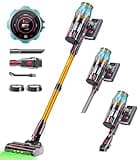 KARDV Cordless Vacuum Cleaner, 45Kpa/550W Stick Vacuum with Touch Screen, Max 65Mins Vacuum Cleaners for Home, Upgraded Green Light & Anti-Tangle Wireless Vacuum for Pet Hair/Carpet/Hardwood Floor